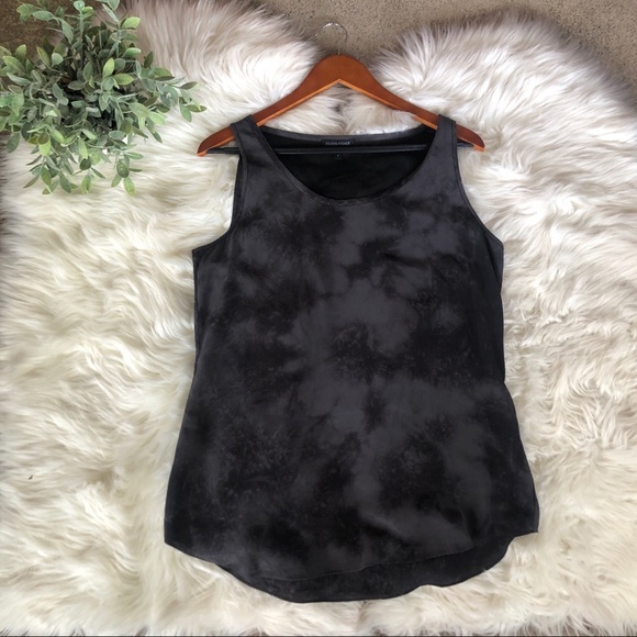 Eileen Fisher Tops - Eileen Fisher SilkBlack Tie Dye Abstract Tank Top